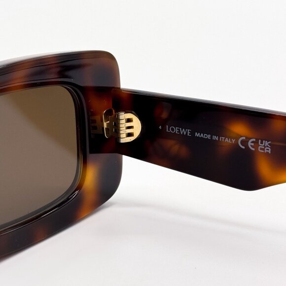 NEW LW40102F 52E, LOEWE SQUARE HAVANA BROWN SUNGLASSES LOEWE - Picture 11 of 12